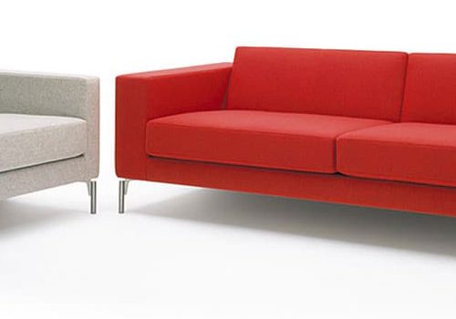 What are some features of a leather sofa for the office?