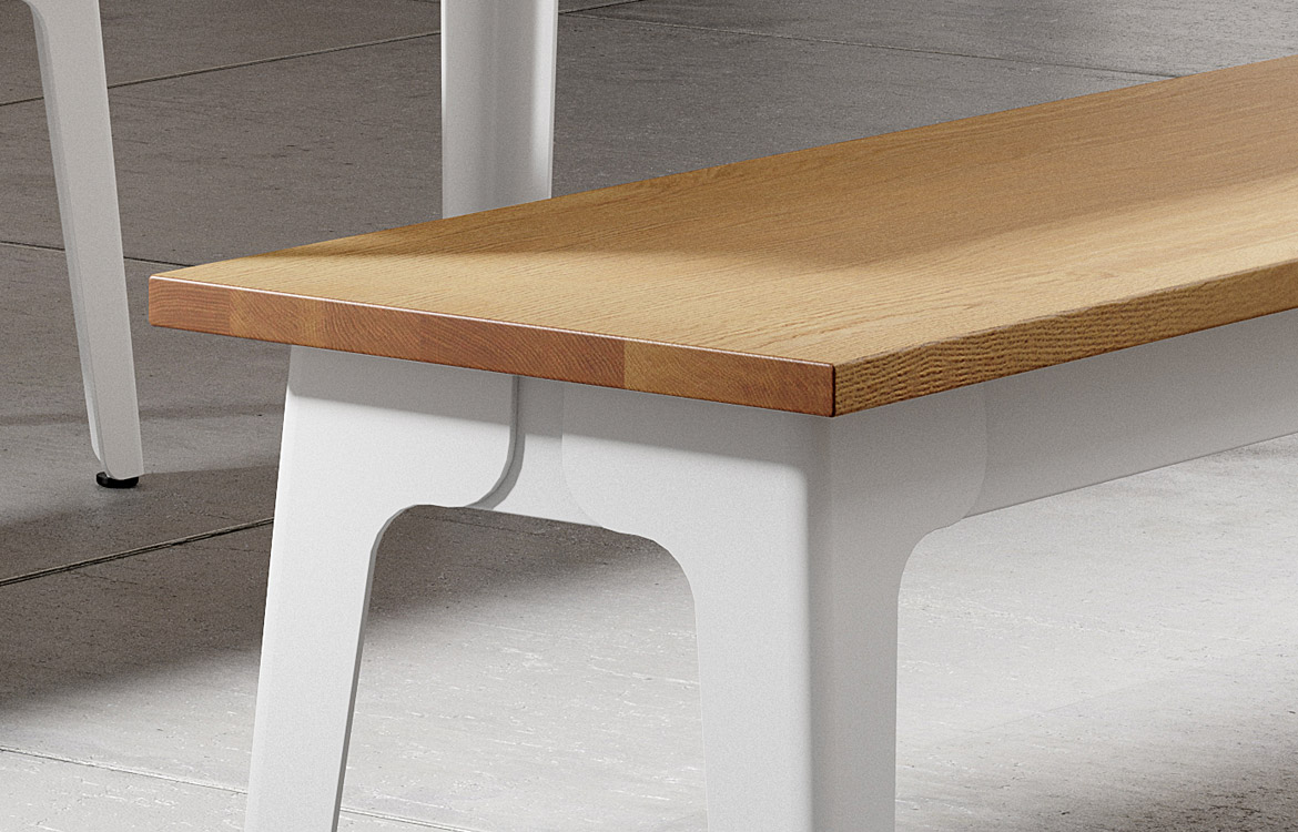 Oak Bench Closeup