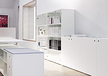 White Office Cabinets