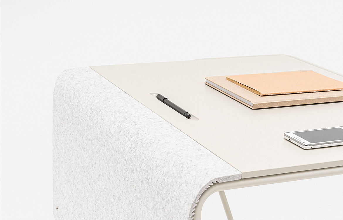 White small school desk