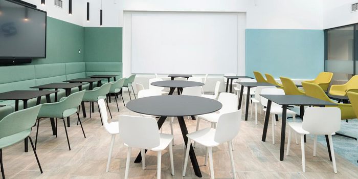 White wood staffroom chair