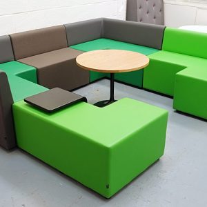 Wipe clean soft seating for student common room