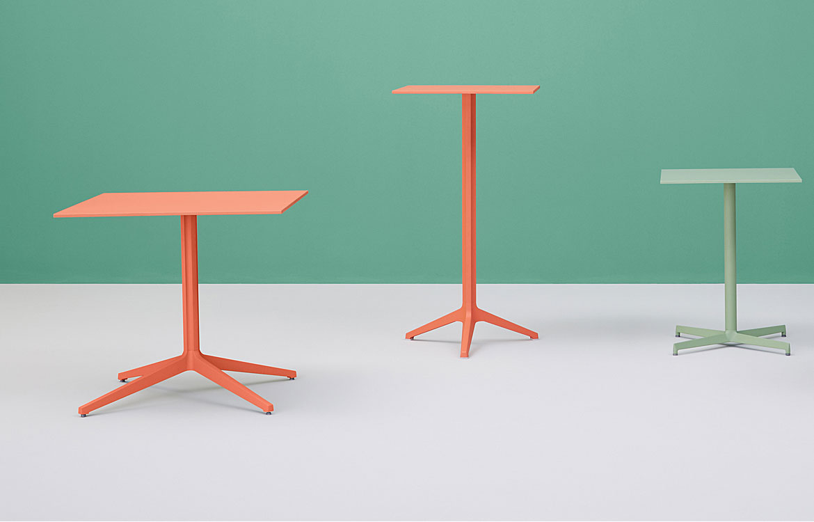 Ypsilon orange cafe table