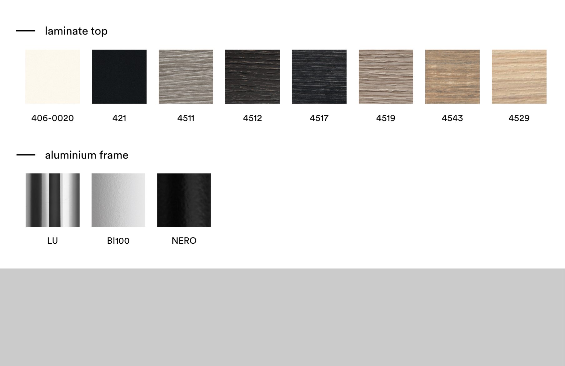 Ypsilon table colours