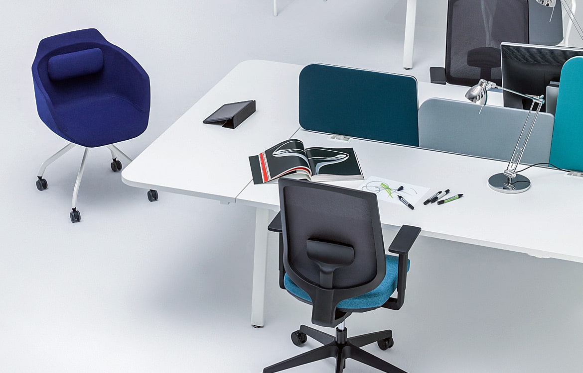 Bench desk with chair