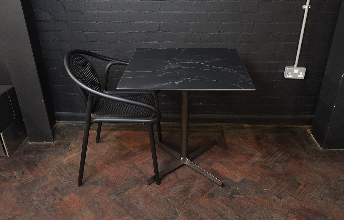 Black marble top