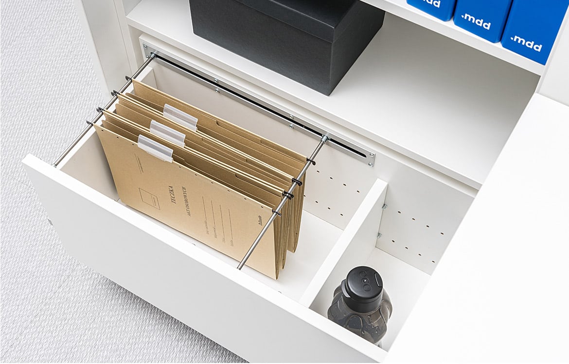 Pull out hanging file drawer