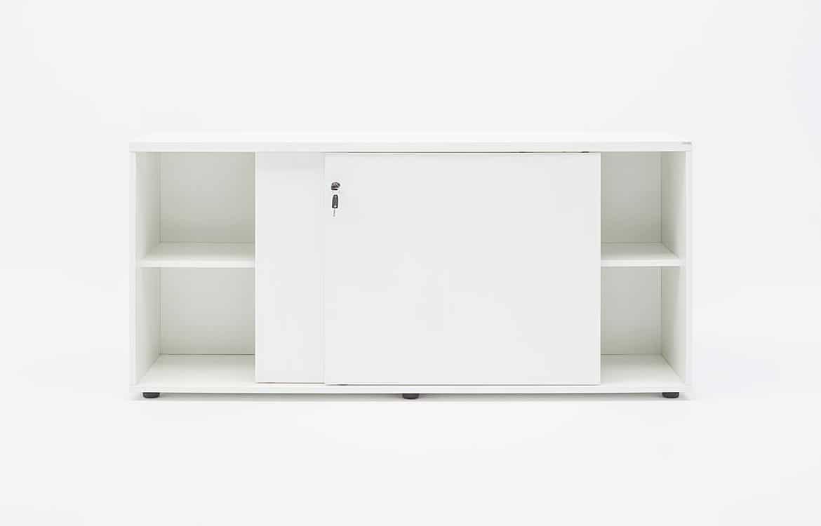 reception desk sliding door storage
