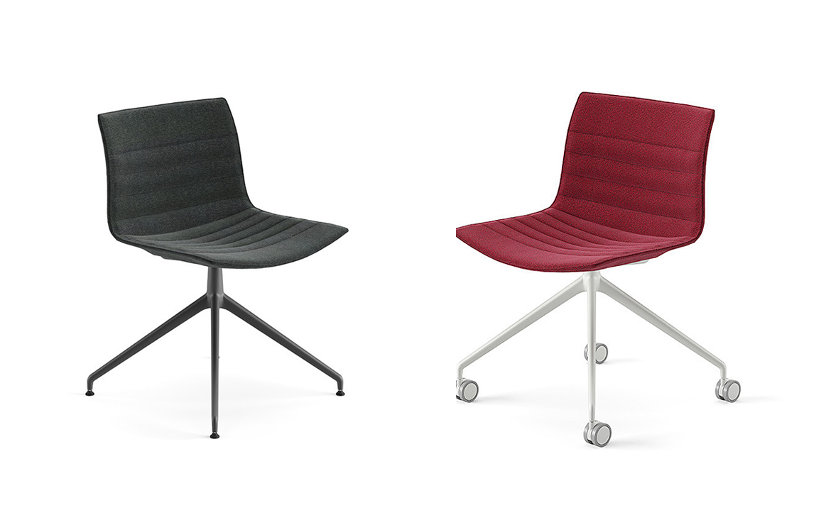 Red commercial swivel seat