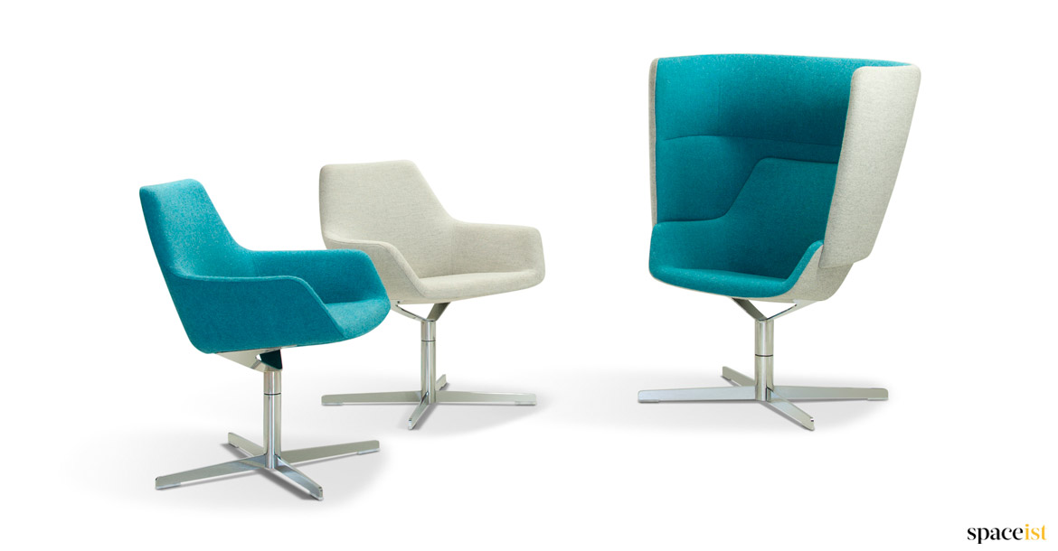 Blue lobby chair