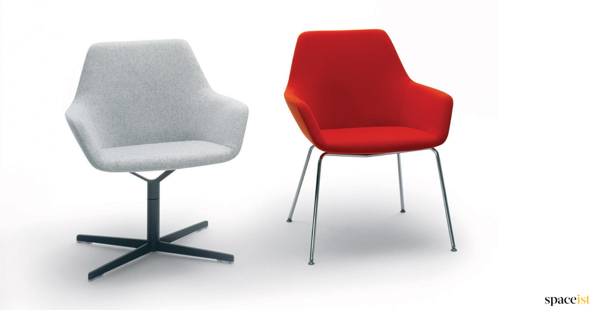 Red and grey reception chair