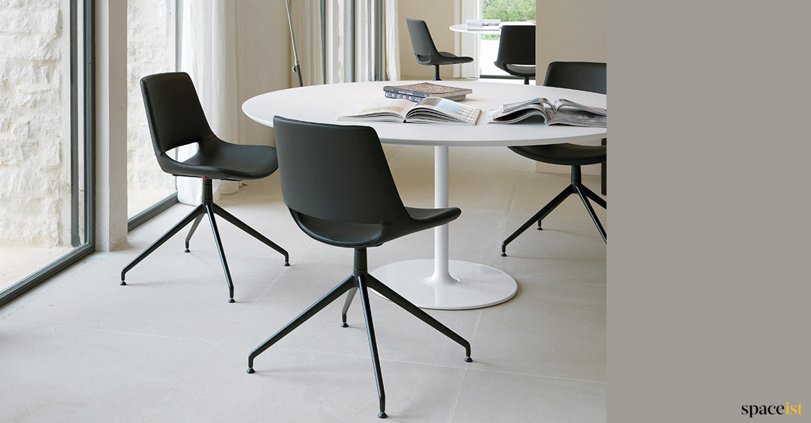Black meeting chair swivel