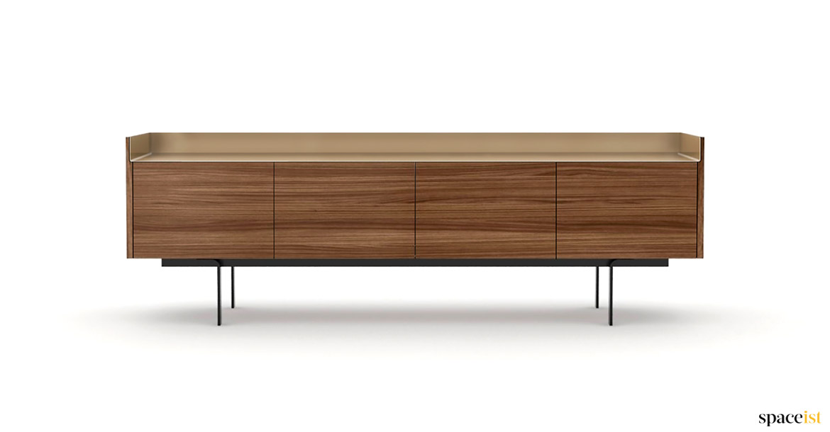 Wood bronze meeting cabinet