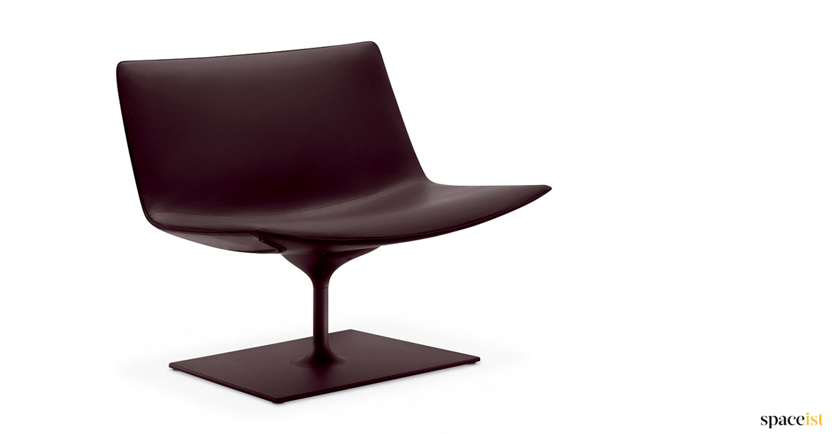 Black leather reception chair