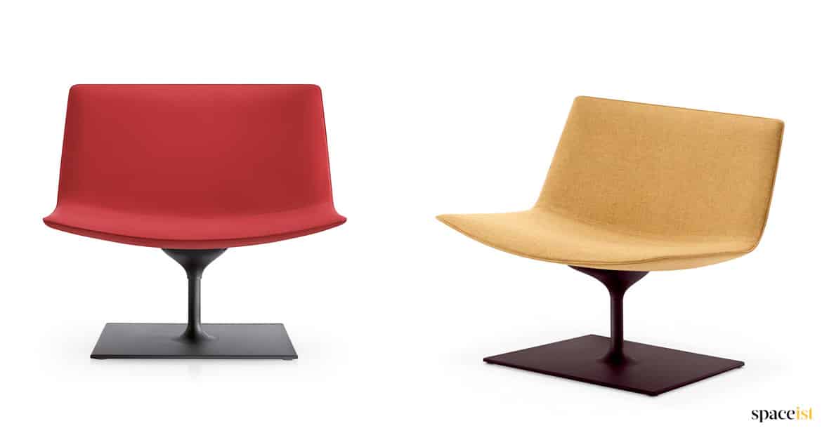Red and yellow designer reception chair