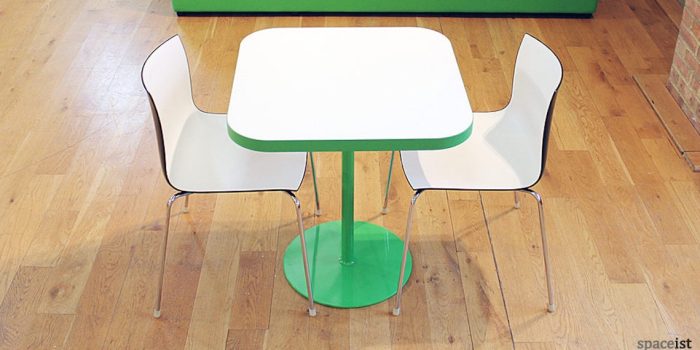 edge square green designer canteen table