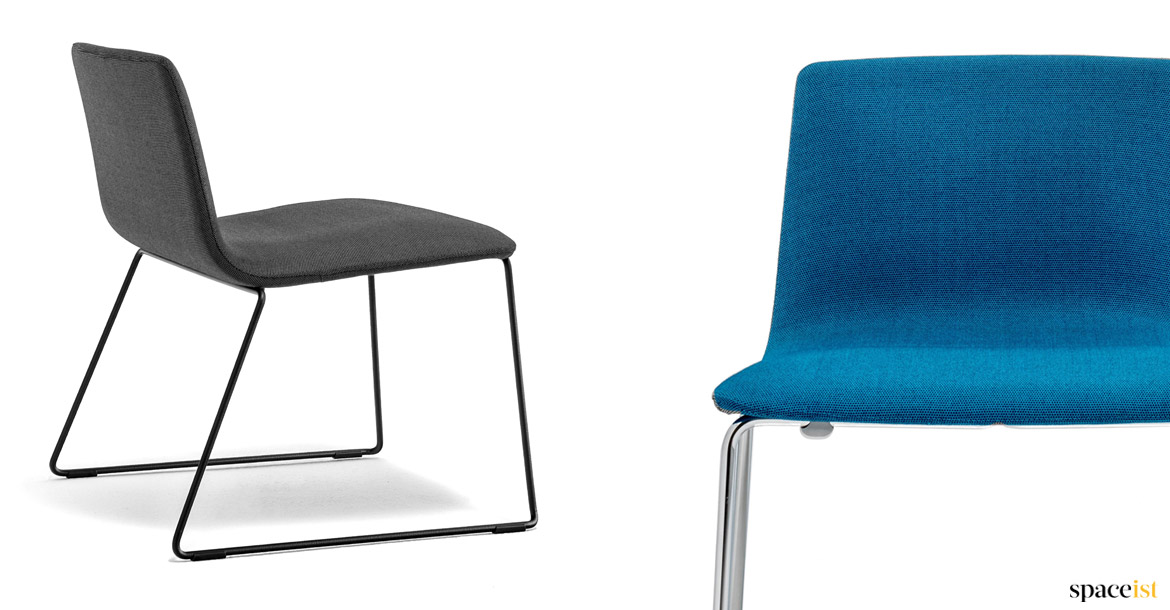 Inga blue and black reception chair
