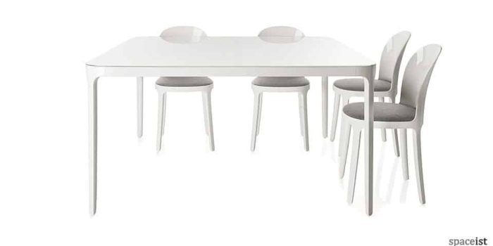 vanity white cafe tables
