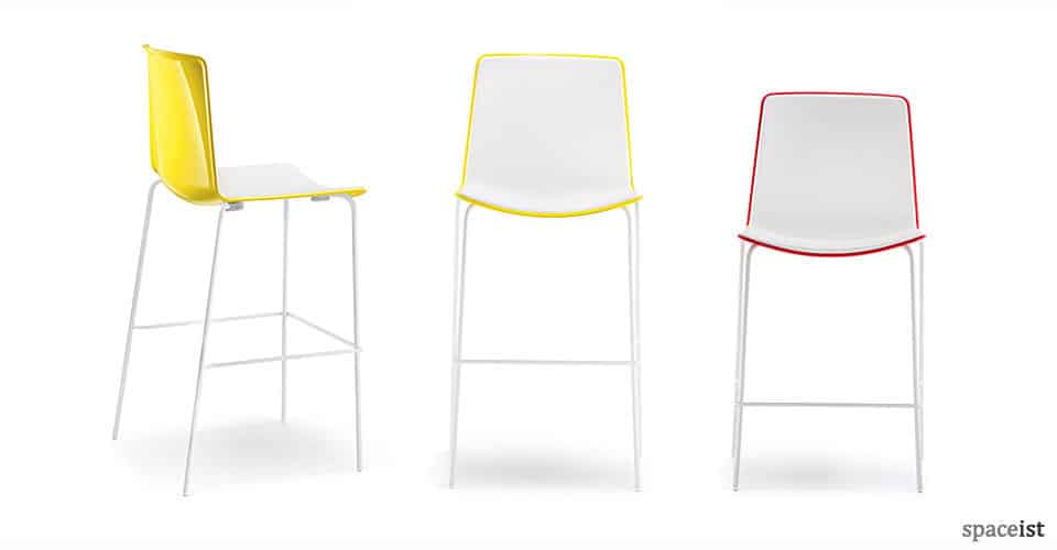weet yellow red and black designer bar stools