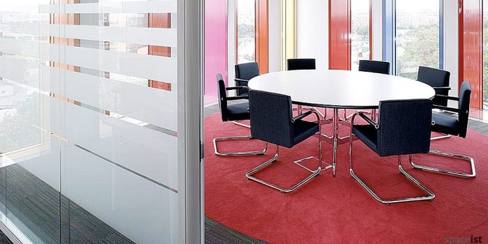 eames round white meeting tables