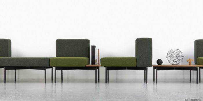 102 retro modular sofa in green fabric