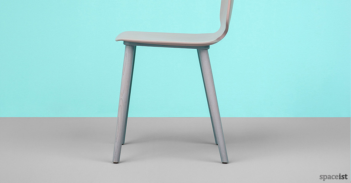 Babila grey stained wood cafe chair