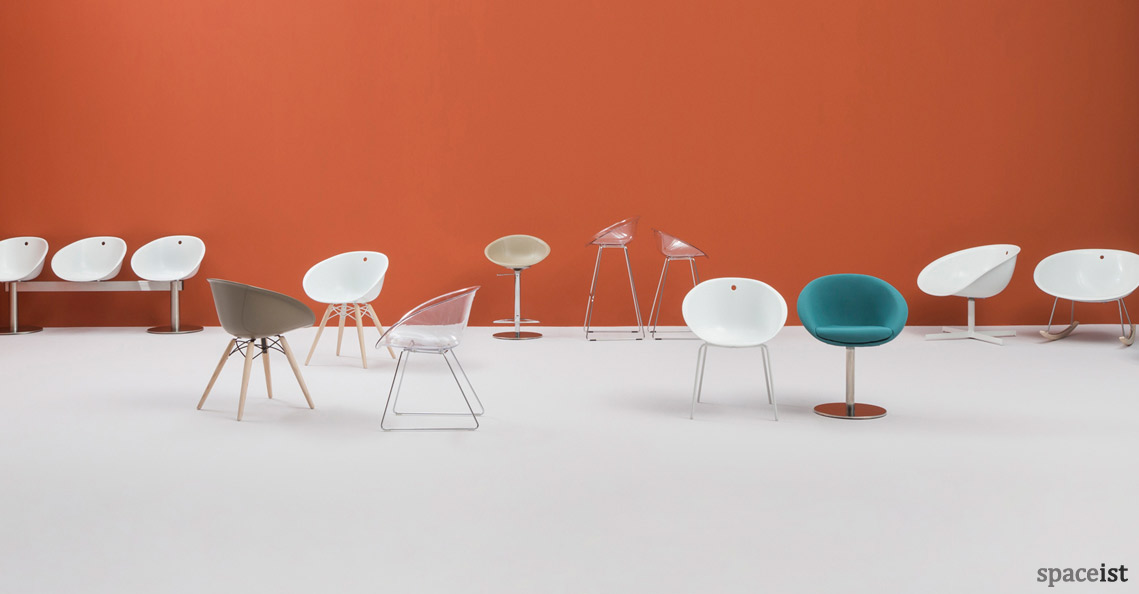gliss white designer cafe chairs