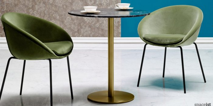 Icon Black marble and brass cafe table