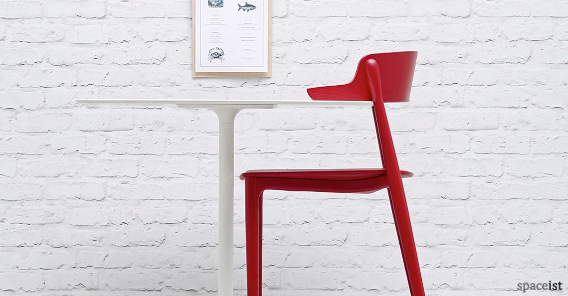 Nemea red + natural ash cafe chair