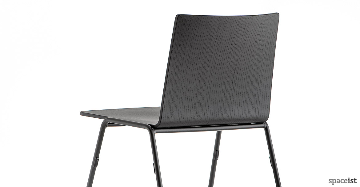Saka black industrial cafe chair