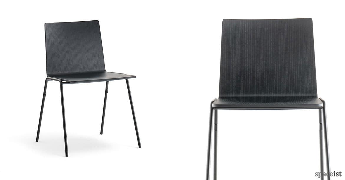 Saka black industrial cafe chair