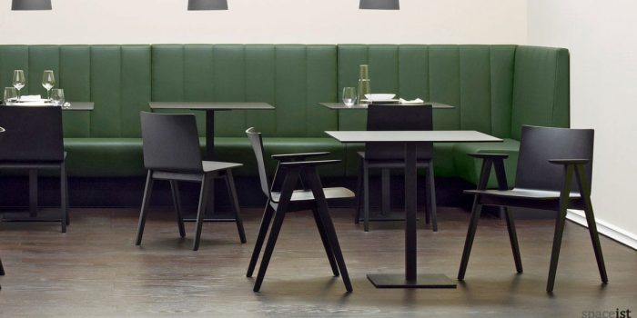 Saka wood chairs in a black with arms