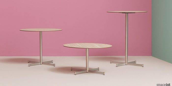 zenith round steel cafe tables