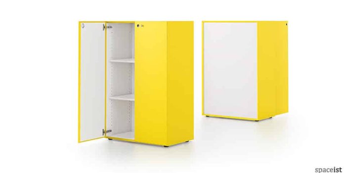 meta bright yellow office cabinet