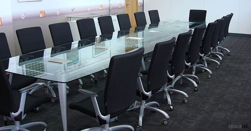 18 person dna glass meeting table