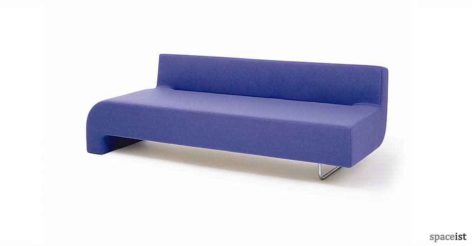 30 purple fabric curvy corner sofa