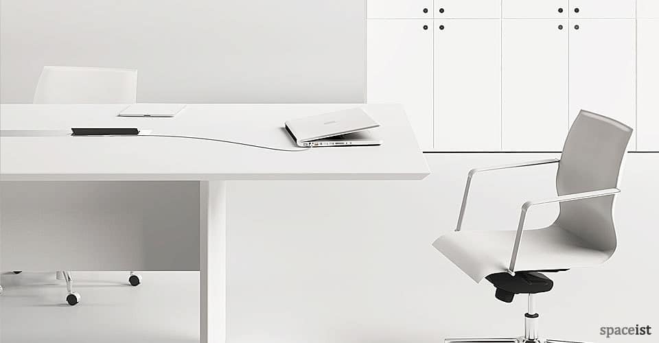 45 white meeting room table