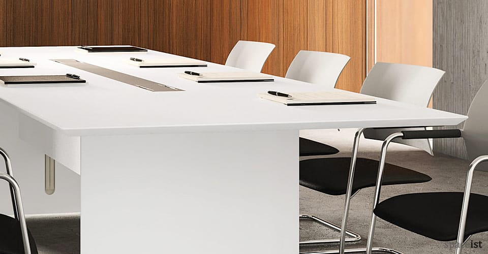 45 white meeting room table