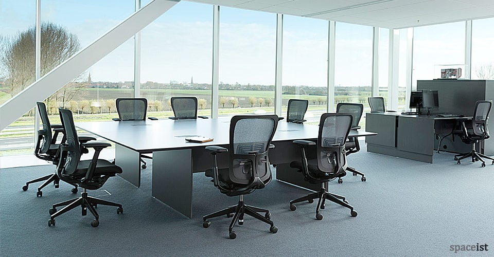 45 black meeting table