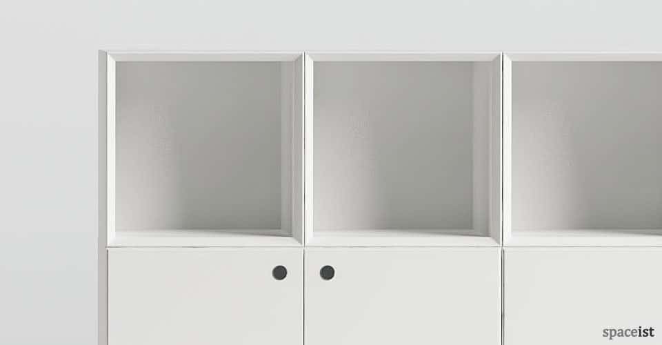 45 box white storage closeup