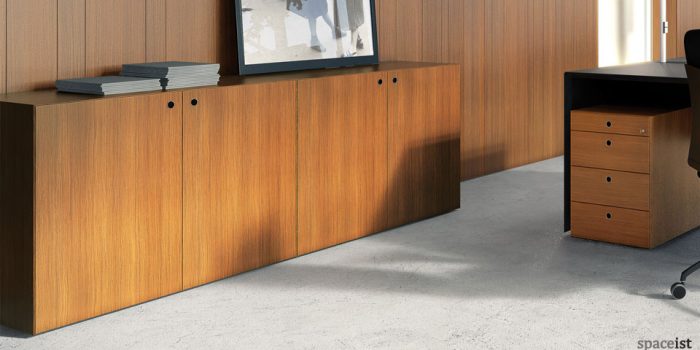 45 teak low office storage