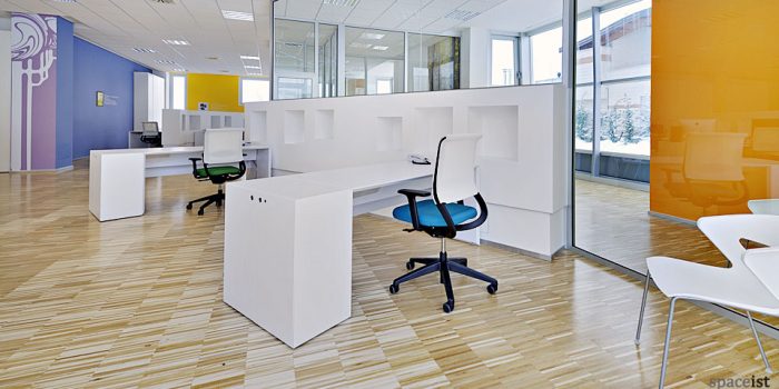 45 white 1 person desk office desk with storage