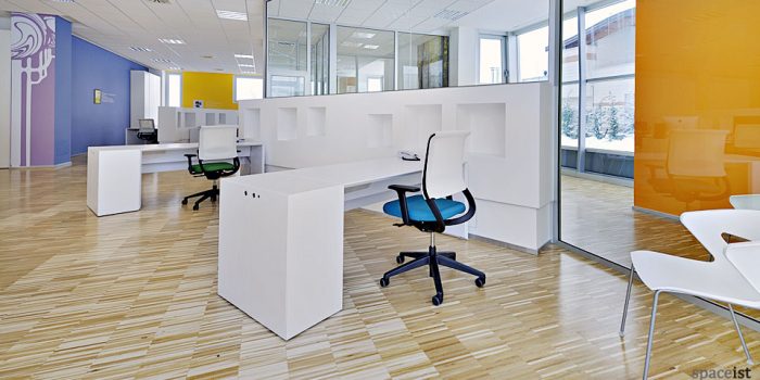 45 white 1 person desk office desk with storage
