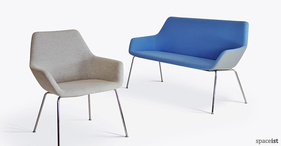 86 blue reception chair