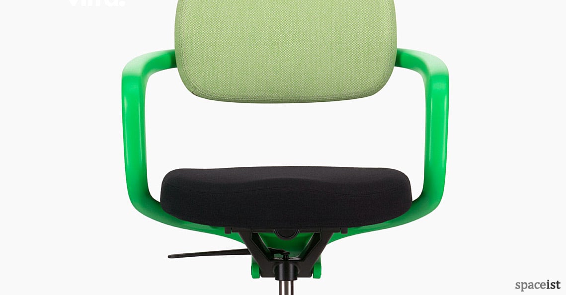 All-Star green meeting chair on castors