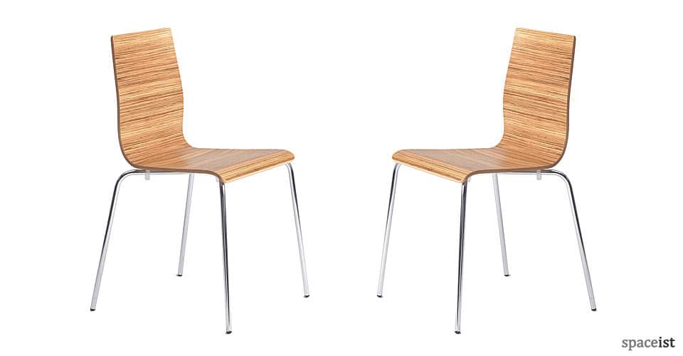 anno zebrano plywood stackable cafe chairs