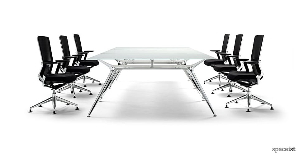 Architec frosted glass meeting and boardroom table