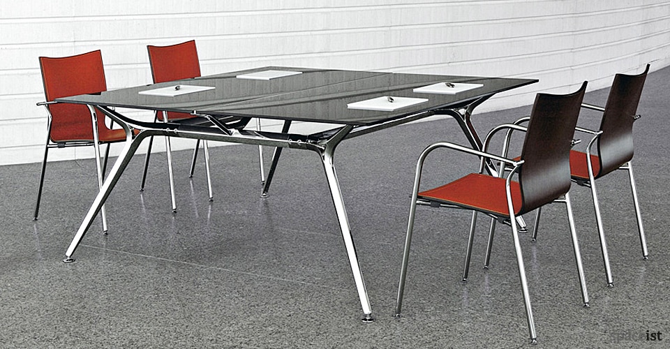 Architec grey glass meeting and boardroom table