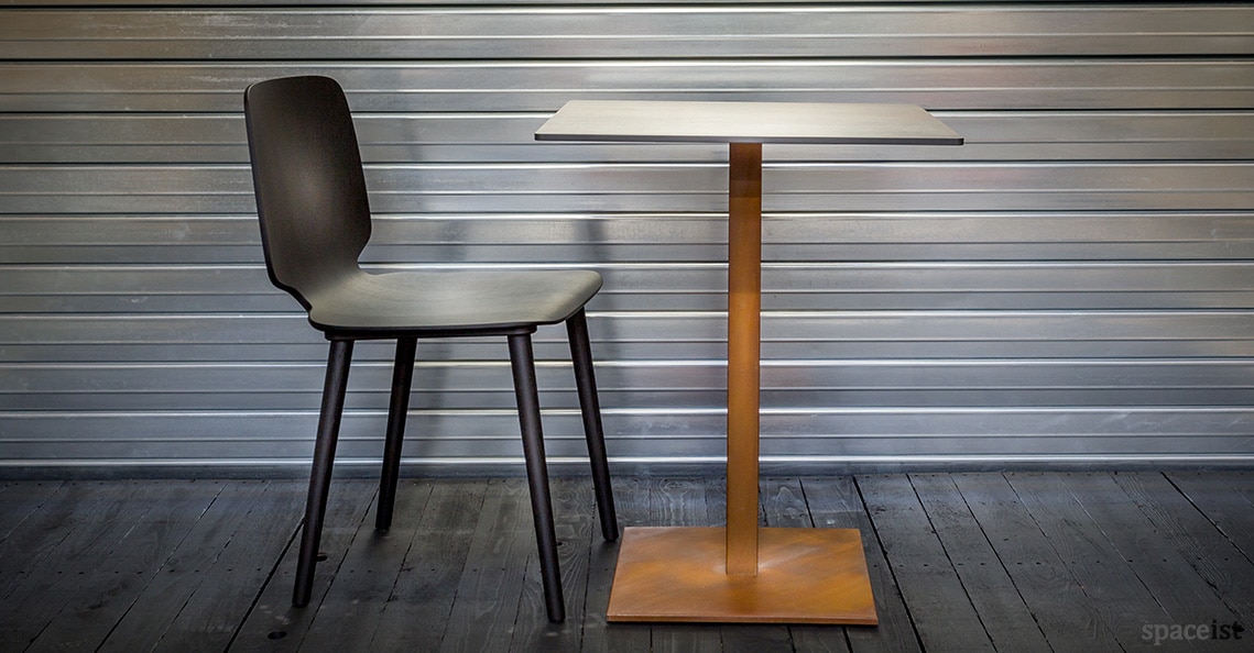 Babila black chair and weather table