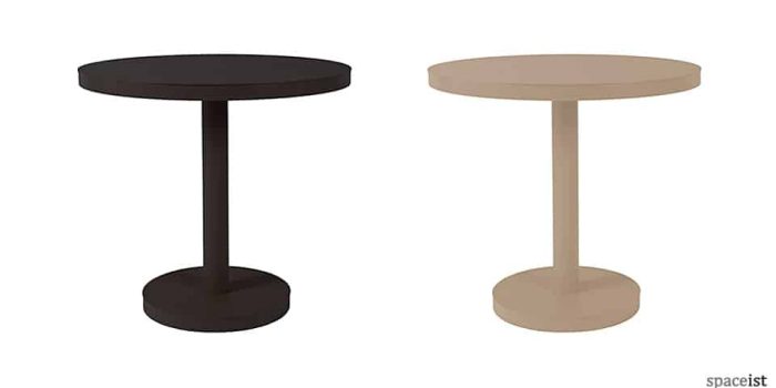 Barcino black and sand round cafe table